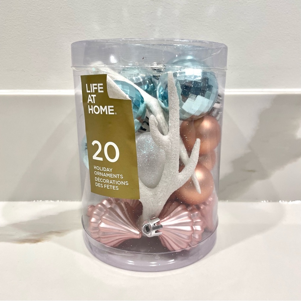 🟢10/$30 NEW Life At Home 20ct Assorted Holiday Christmas Tree Mini Ornaments